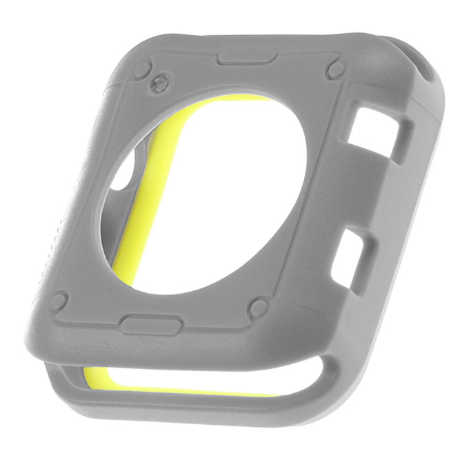 A.pc3.7.10 Back Screen Case Fits Apple Watch Series 1 & 2 Grey And Yellow