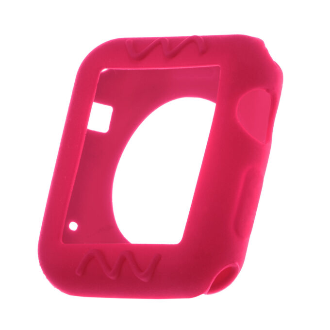 A.pc4.13a Front Silicone Screen Case Fits Apple Watch Series 1 & 2 In Magenta