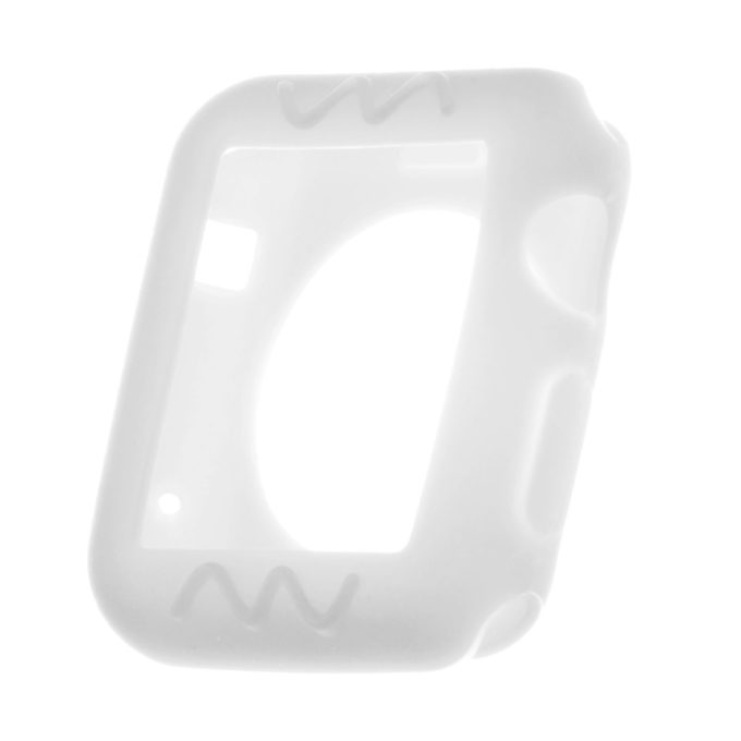 A.pc4.22 Front Silicone Screen Case Fits Apple Watch Series 1 & 2 In White