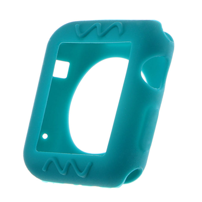 A.pc4.5a Front Silicone Screen Case Fits Apple Watch Series 1 & 2 In Teal