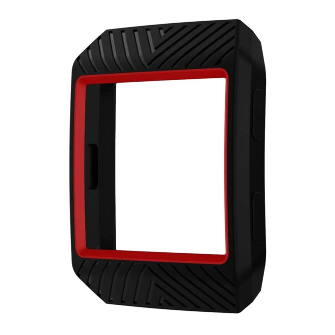 Fb.pc3.1.6 Front Silicone Shock Proof Case Fits Fitbit Ionic In Black And Red