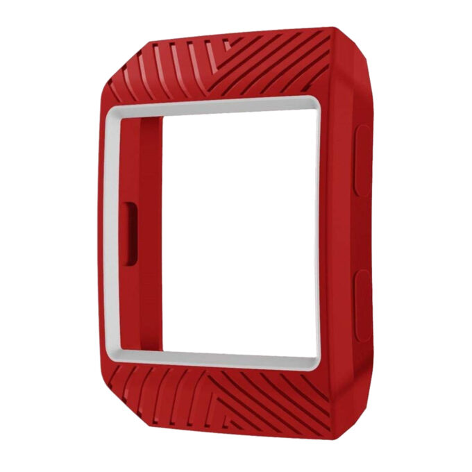 Fb.pc3.6.22 Front Silicone Shock Proof Case Fits Fitbit Ionic In Red And White