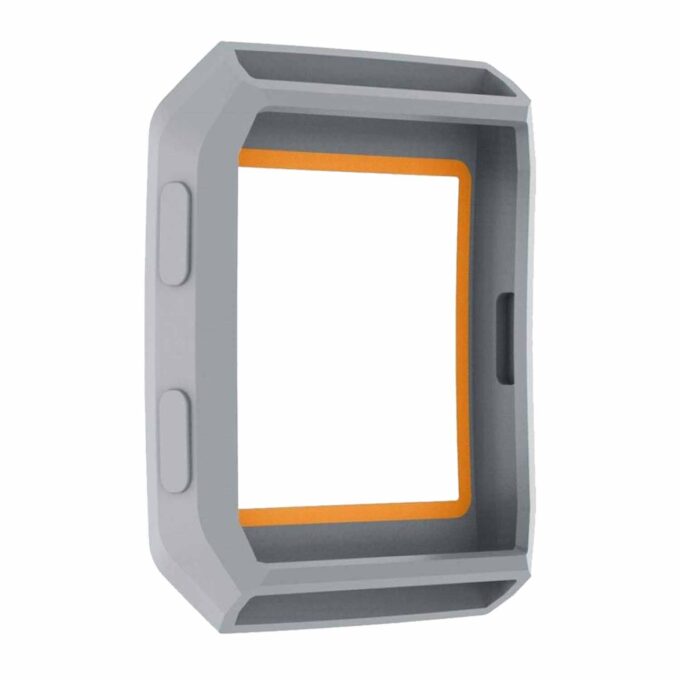 Fb.pc3.7.10 Back Silicone Shock Proof Case Fits Fitbit Ionic In Grey And Yellow