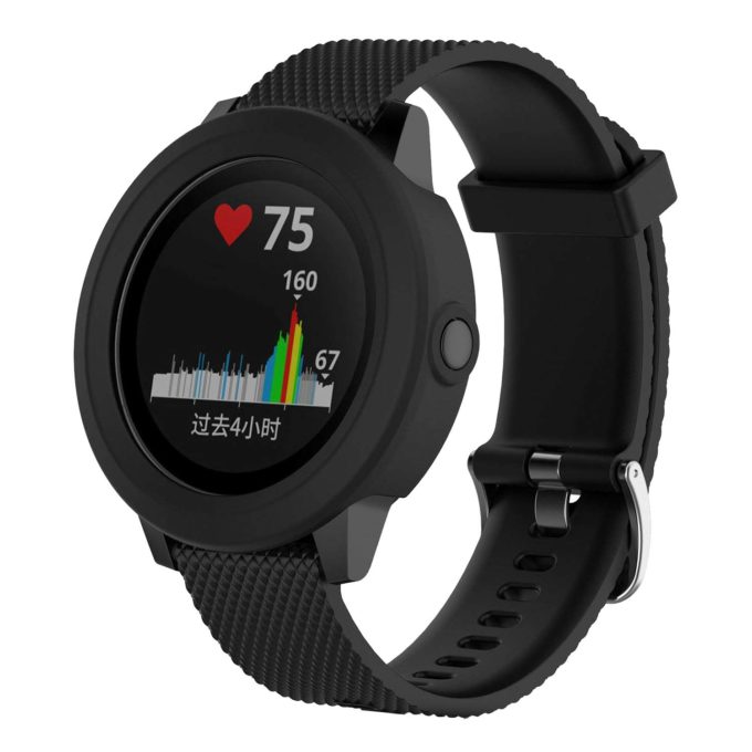 G.pc1.1 Front Silicone Protective Case Fits Garmin Vivoactive 3 In Black