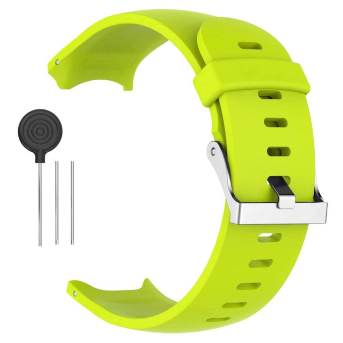 G.r24.11a Back Garmin Rubber Strap Fits Approach S3 In Neon Green