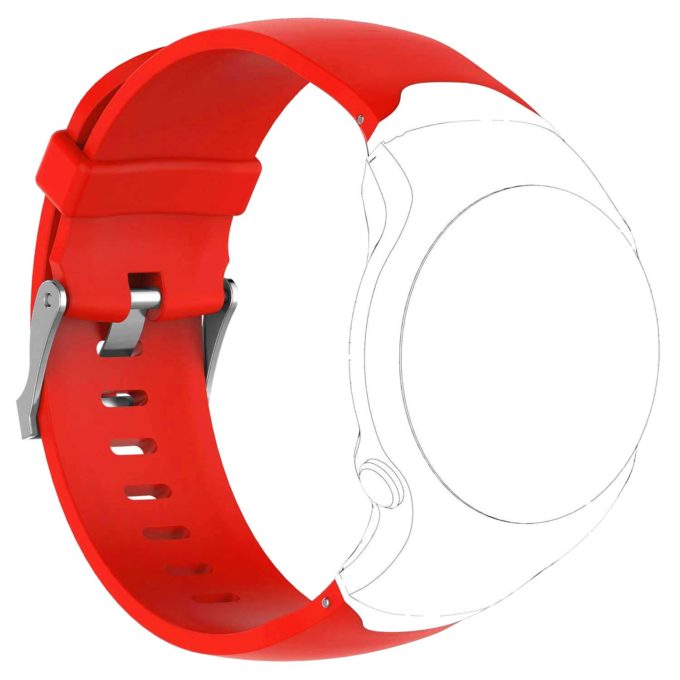 G.r24.6 Front Garmin Rubber Strap Fits Approach S3 In Red