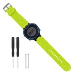 G.r26.11 Silicone Strap Fits Garmin Forerunner 220 230 235 630 620 735 In Neon Green