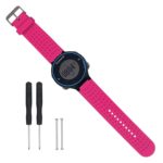 G.r26.13 Silicone Strap Fits Garmin Forerunner 220 230 235 630 620 735 In Fushsia