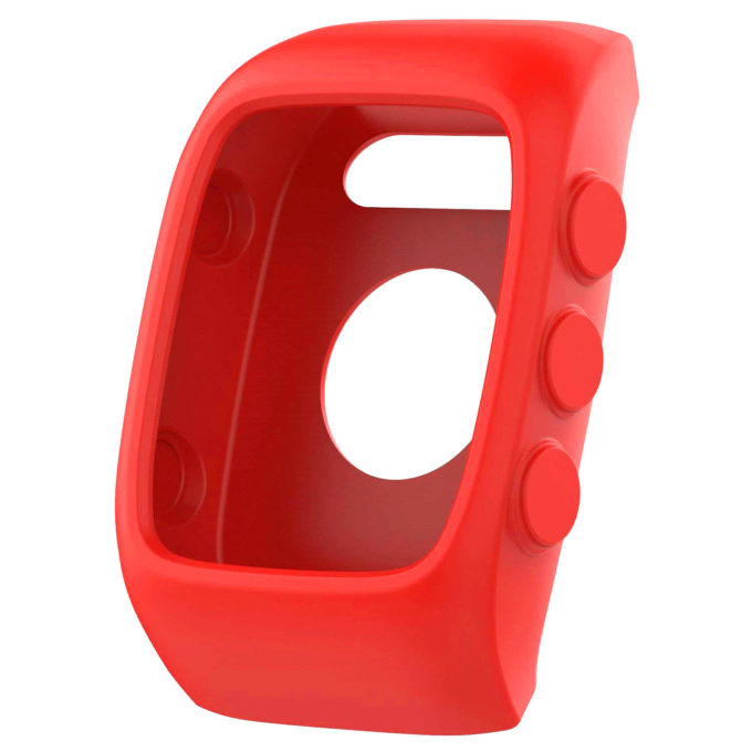 P.pc1.6 Front 2 Silicone Case Fits Polar M400 M430 In Red