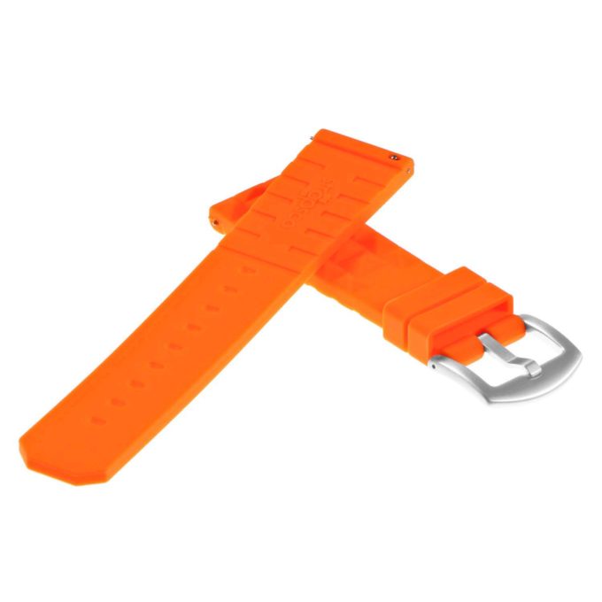 Pu16.12 Back Silicone Rubber Strap In Orange