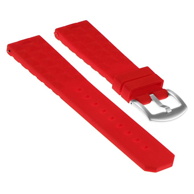 Pu16.6 Angled Silicone Rubber Strap In Red