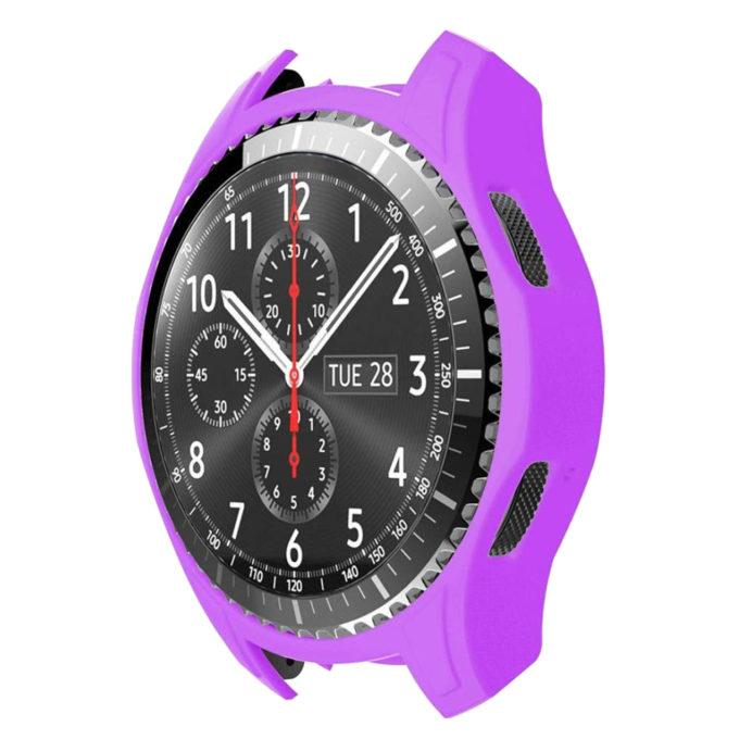 S.pc1.18 Front Silicone Case Fits Samsung Gear S3 Classic In Purple