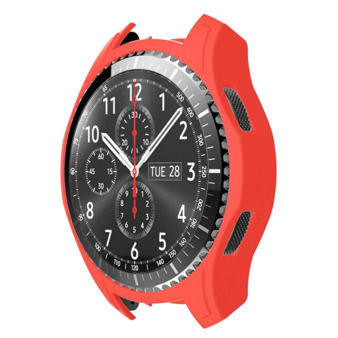 S.pc1.6 Front Silicone Case Fits Samsung Gear S3 Classic In Red