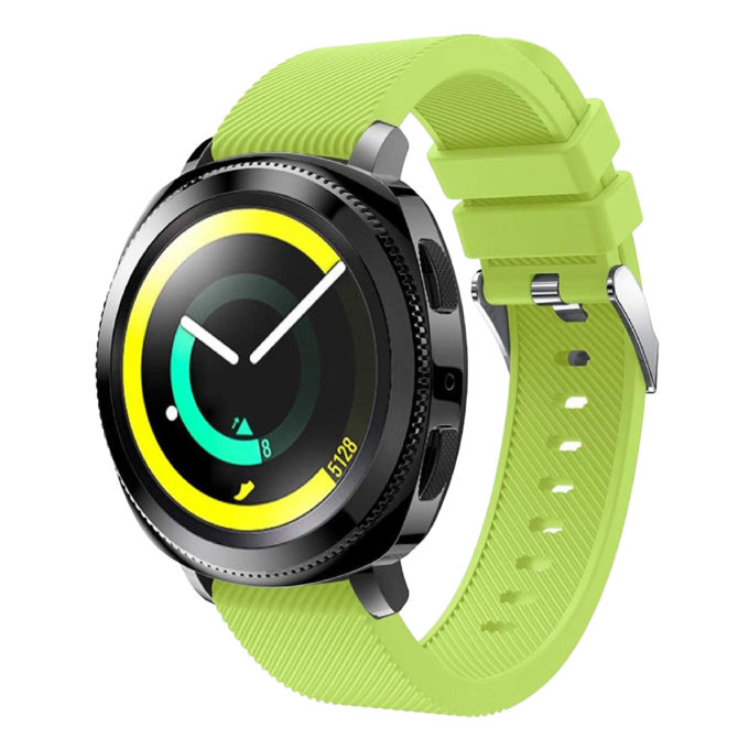 S.r7.11 Front Sports Silicone Strap Fits Samsung Gear Sport In Green