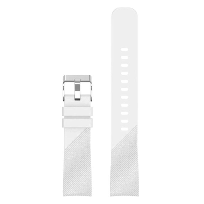 S.r7.22 Upright Sports Silicone Strap Fits Samsung Gear Sport In White