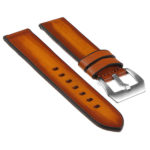 Ks1.3 Angled Vintage Leather Distressed Strap W Buckle In Tan