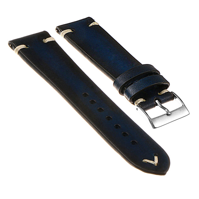 Ks2.5 Angled Vintage Leather Strap In Blue