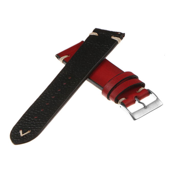 Ks2.6 Back Vintage Leather Strap In Red