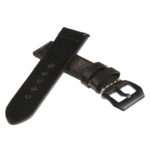 Ks3.1.mb Back Distressed Leather Strap W Matte Black Buckle In Black