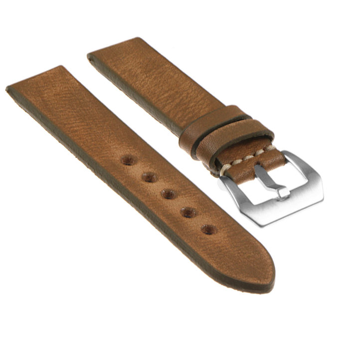 Ks3.11 Angled Distressed Leather Strap In Green