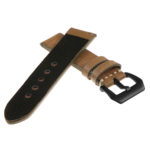 Ks3.11.mb Back Distressed Leather Strap W Matte Black Buckle In Green