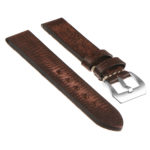 Ks3.2 Angled Distressed Leather Strap In Brown