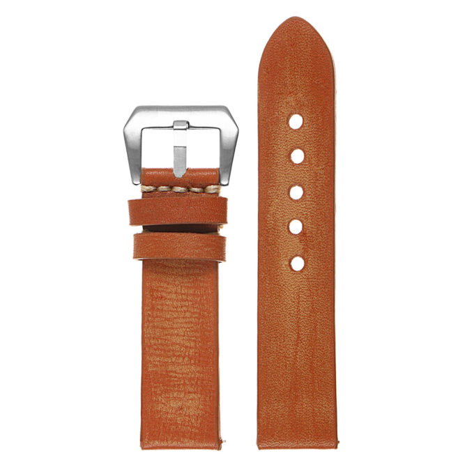 Ks3.3 Upright Distressed Leather Strap In Tan