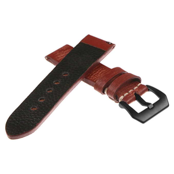 Ks3.6.mb Back Distressed Leather Strap W Matte Black Buckle In Red