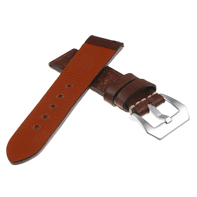 Ks3.9 Back Distressed Leather Strap In Rust