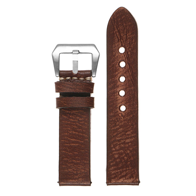 Ks3.9 Upright Distressed Leather Strap In Rust