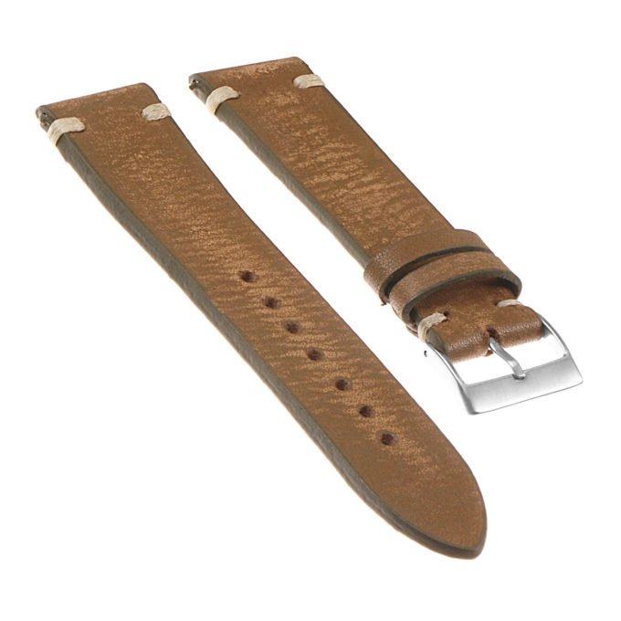 Ks4.11 Angled Distressed Leather Strap In Green