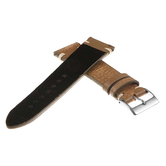 Ks4.11 Back Distressed Leather Strap In Green