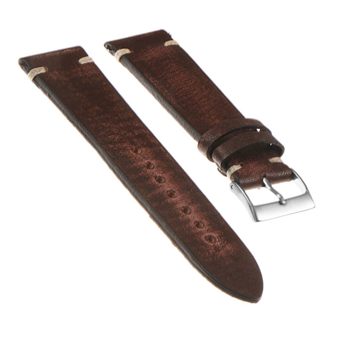 Ks4.2 Angled Distressed Leather Strap In Brown