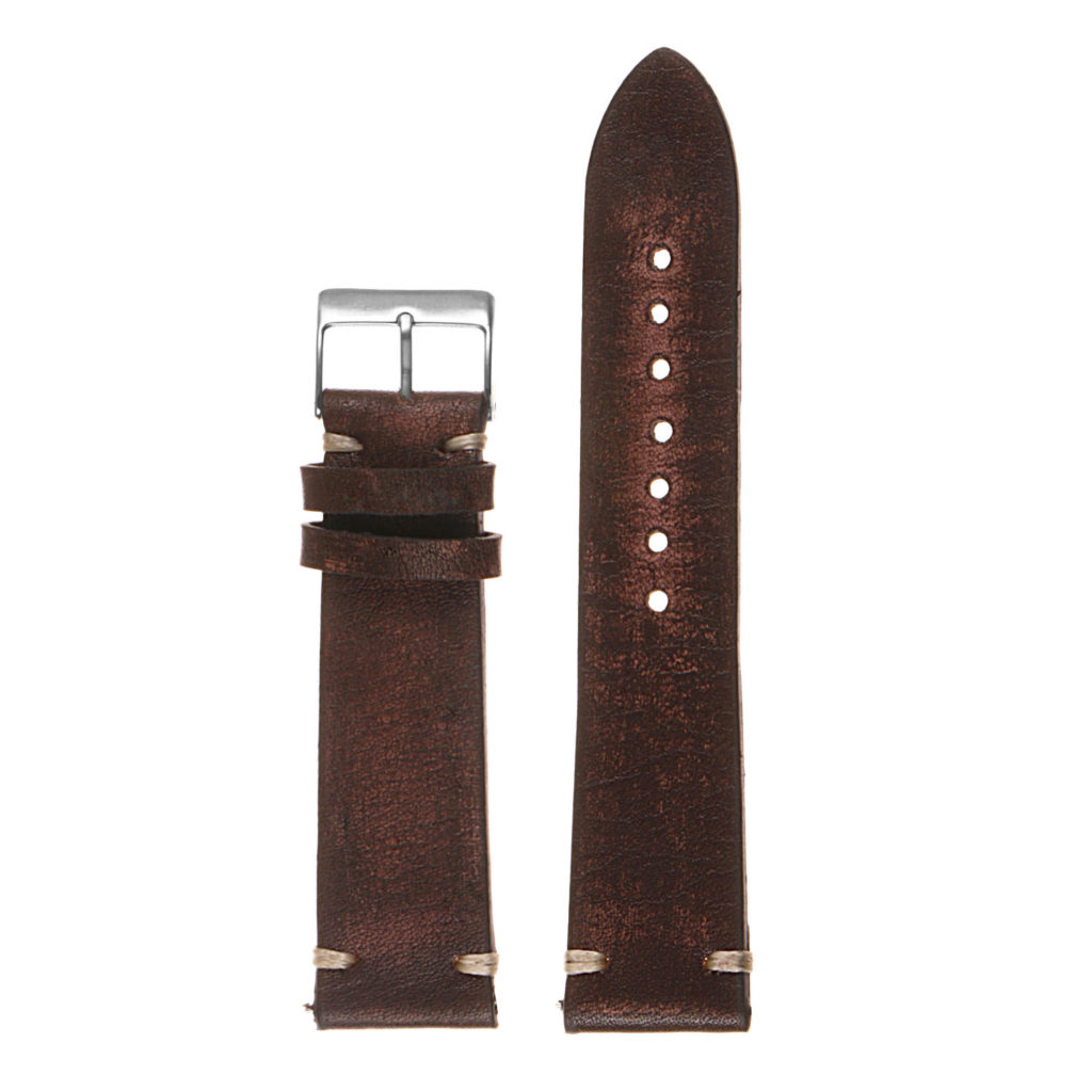 Hand-Stitched Vintage Washed Leather Quick Release Strap | StrapsCo