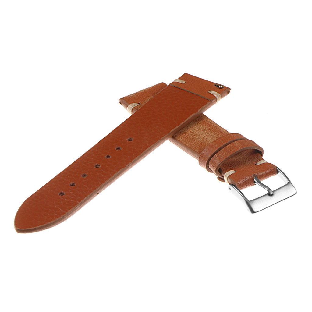 Hand-Stitched Vintage Washed Leather Quick Release Strap | StrapsCo