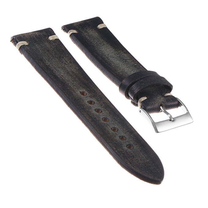 Ks4.5 Angled Distressed Leather Strap In Blue