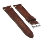 Ks4.9 Angled Distressed Leather Strap In Rust