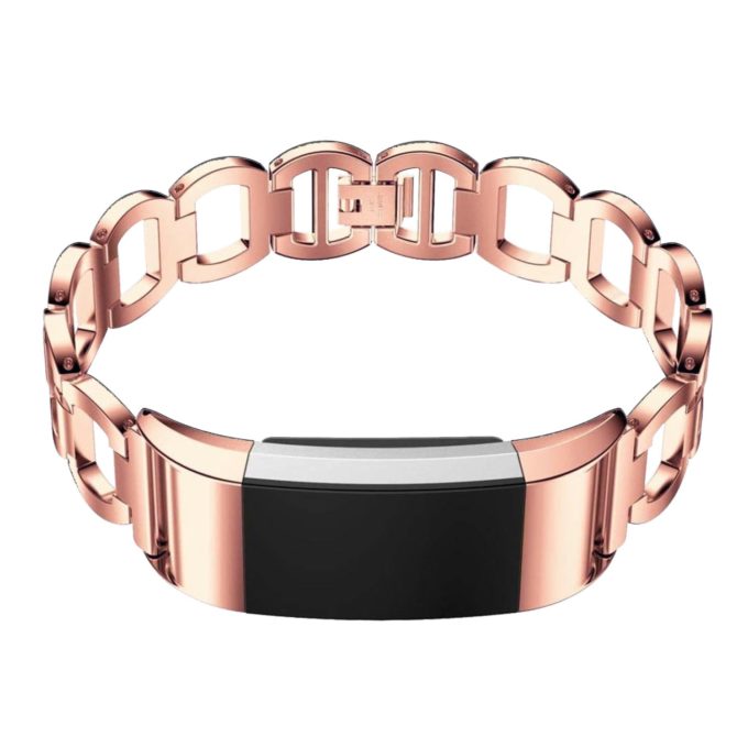 Fb.m50.rg Solo Stainless Steel Bangle Bracelet In Rose Gold Charge 2