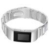 Fb.m52.ss.22 Stainless Steel Bangle W White Ceramic Bracelet In Silver
