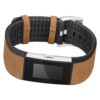 Fb.r26.2 Front Leather Strap Fits Fibit Charge 2 In Brown