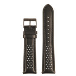 St22.1.1.mb Up Black Perforated Rally Strap With Matte Black Buckle