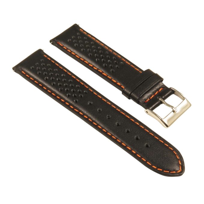 St22.1.12 Angle Black & Orange Perforated Rally Strap