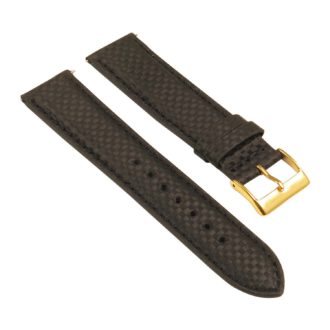 St27.1.1.yg Angle Black Carbon Fiber Strap With Yellow Gold Buckle