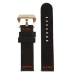 St29.1.6 Up Black & Red Heavy Duty Suede Watch Strap