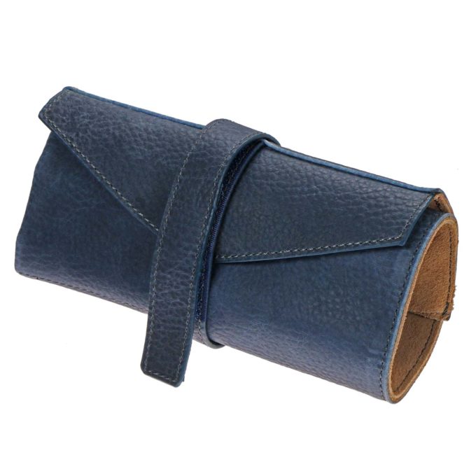 Wr4.5 Leather Watch Roll In Blue