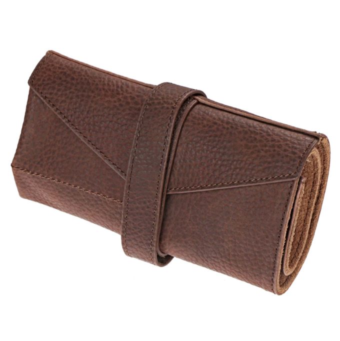 Wr5.2 Leather Watch Roll In Brown