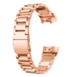 Fb.m68.rg Alt Rose Gold Stainless Steel Metal Replacement Watch Band Strap For Fitbit Charge 3