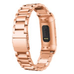 Fb.m68.rg Back Rose Gold Stainless Steel Metal Replacement Watch Band Strap For Fitbit Charge 3