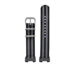 Fb.ny5.1.7 Up Black & Grey Nylon Replacement Watch Band Strap For Fitbit Charge 3