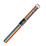 Fb.ny5.abc Angle Rainbow Pride Nylon Replacement Watch Band Strap For Fitbit Charge 3